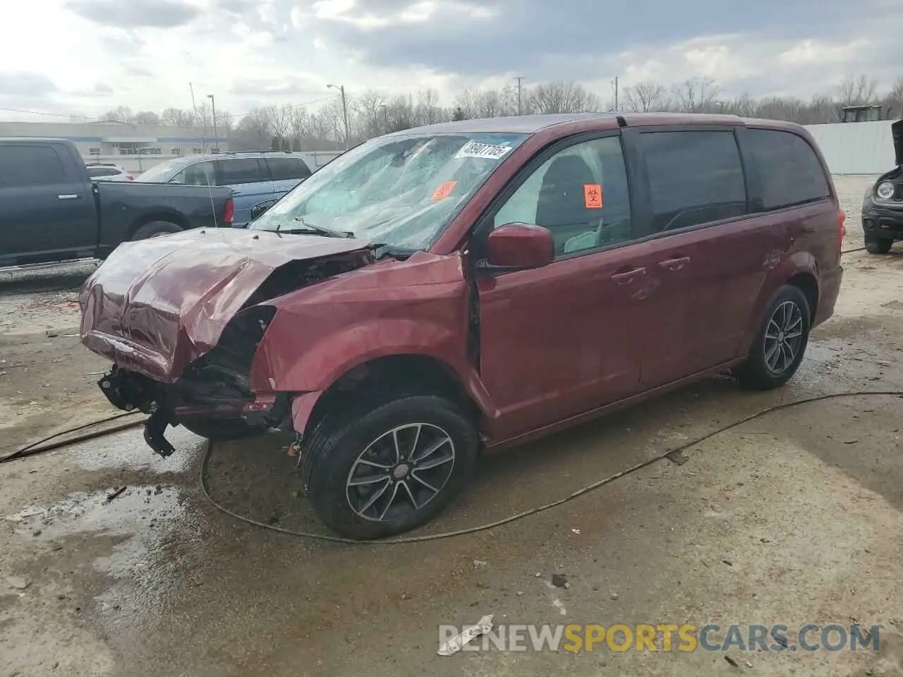 1 Photograph of a damaged car 2C4RDGEG9KR535606 DODGE CARAVAN 2019