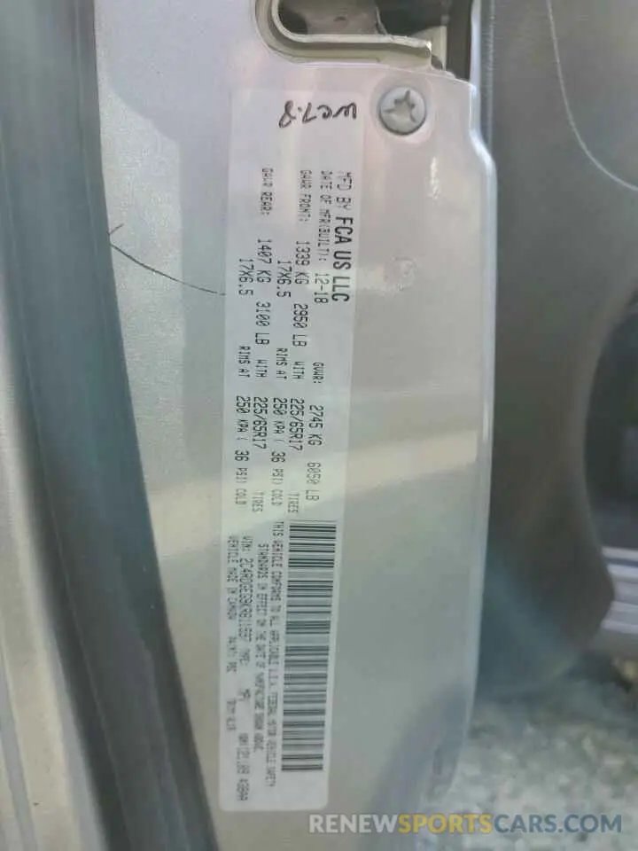13 Photograph of a damaged car 2C4RDGEG9KR611597 DODGE CARAVAN 2019