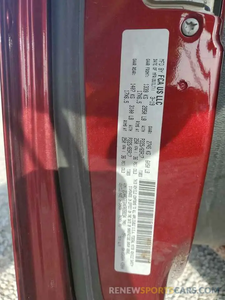 12 Photograph of a damaged car 2C4RDGEGXKR658234 DODGE CARAVAN 2019