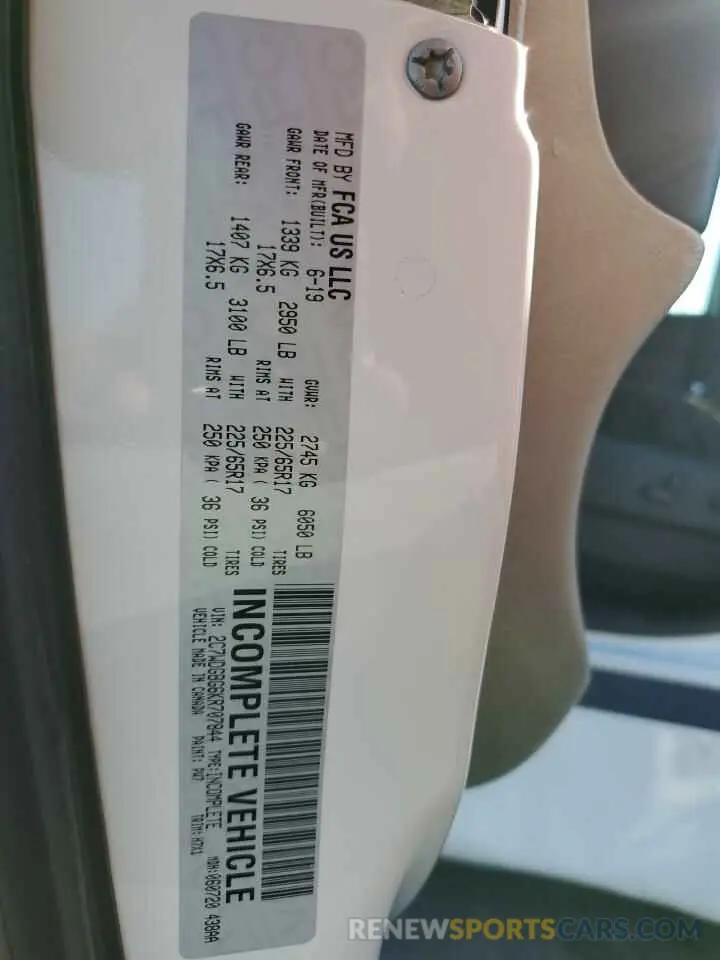 14 Фотография поврежденного автомобиля 2C7WDGBG6KR707844 DODGE CARAVAN 2019