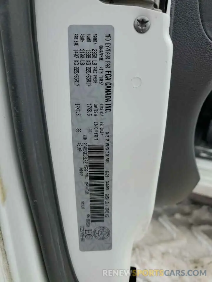 14 Фотография поврежденного автомобиля 2C4RDGCG0LR214526 DODGE CARAVAN 2020