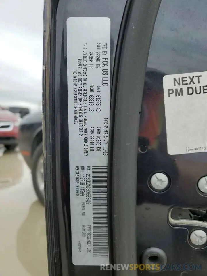 13 Photograph of a damaged car 2C3CDZAG0KH565420 DODGE CHALLENGER 2019