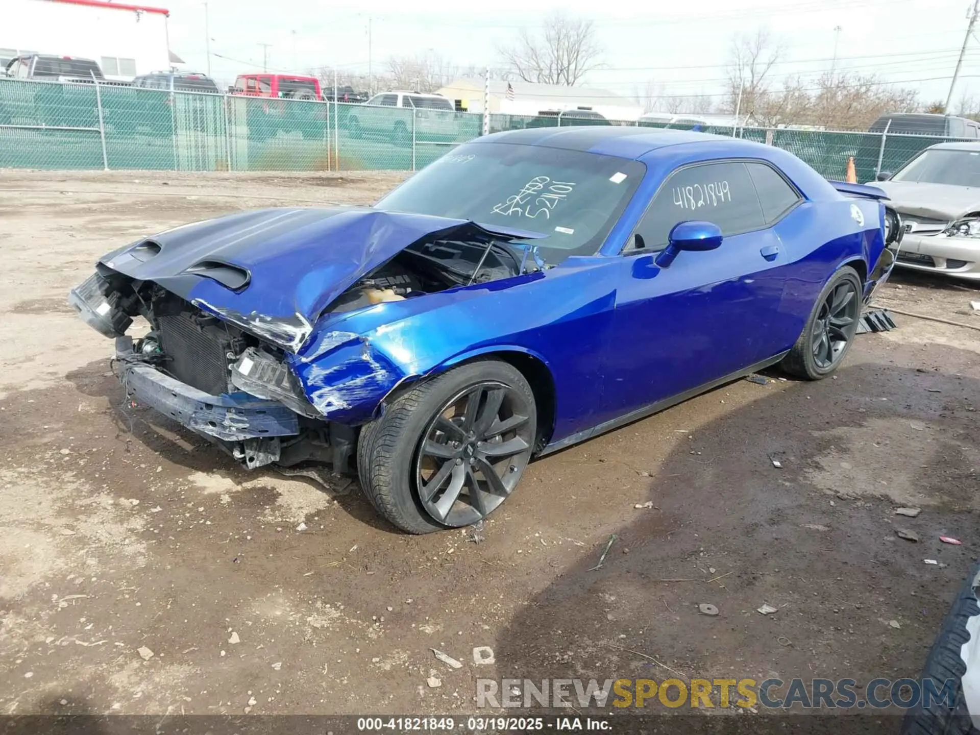 2 Photograph of a damaged car 2C3CDZBT1KH521101 DODGE CHALLENGER 2019