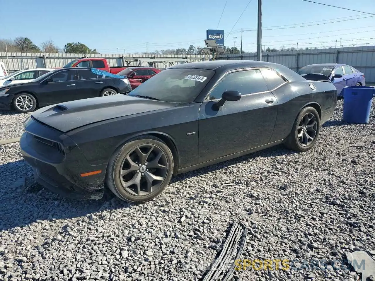 1 Photograph of a damaged car 2C3CDZBT1KH737496 DODGE CHALLENGER 2019