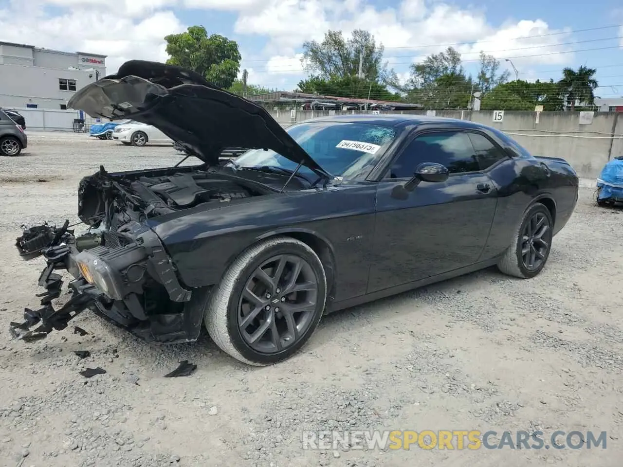 1 Photograph of a damaged car 2C3CDZBT2KH724319 DODGE CHALLENGER 2019