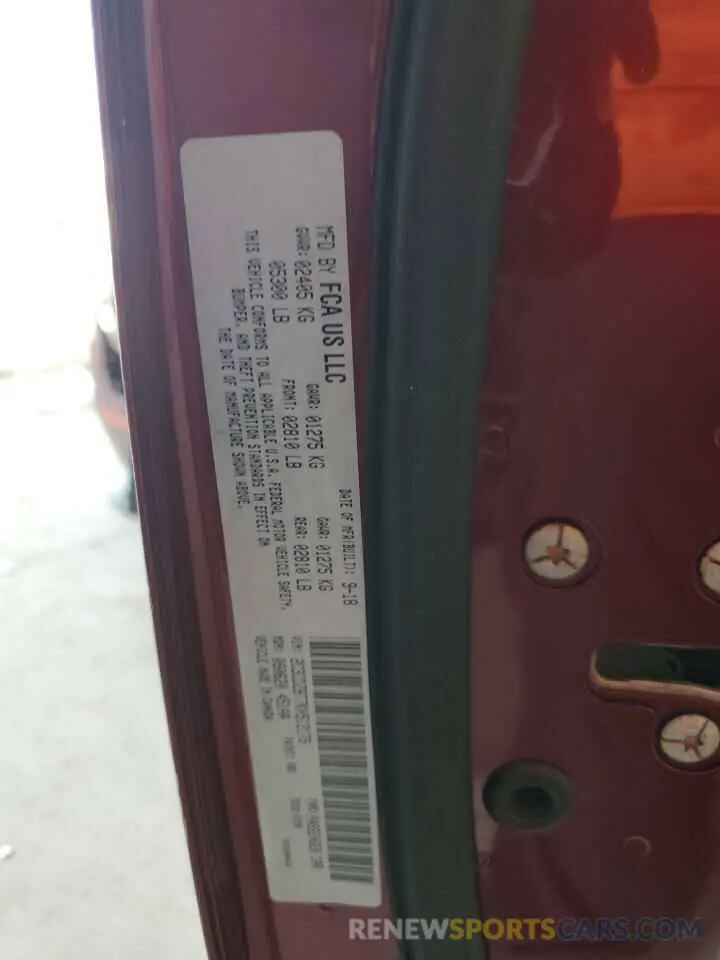 12 Photograph of a damaged car 2C3CDZBT7KH512175 DODGE CHALLENGER 2019
