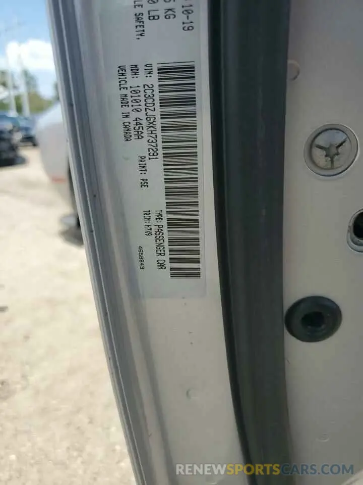 13 Photograph of a damaged car 2C3CDZJGXKH737291 DODGE CHALLENGER 2019