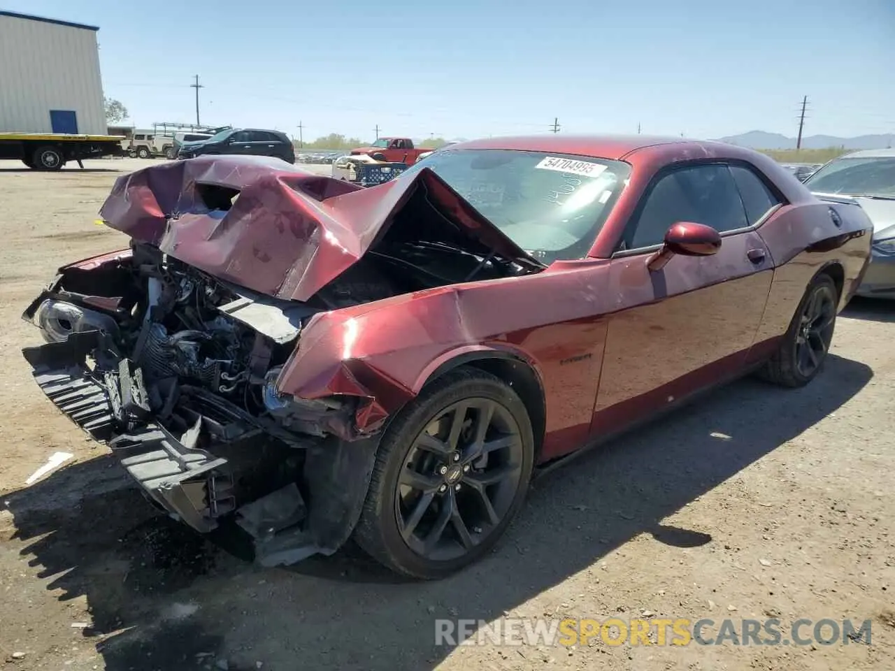 1 Photograph of a damaged car 2C3CDZBT5NH140078 DODGE CHALLENGER 2022