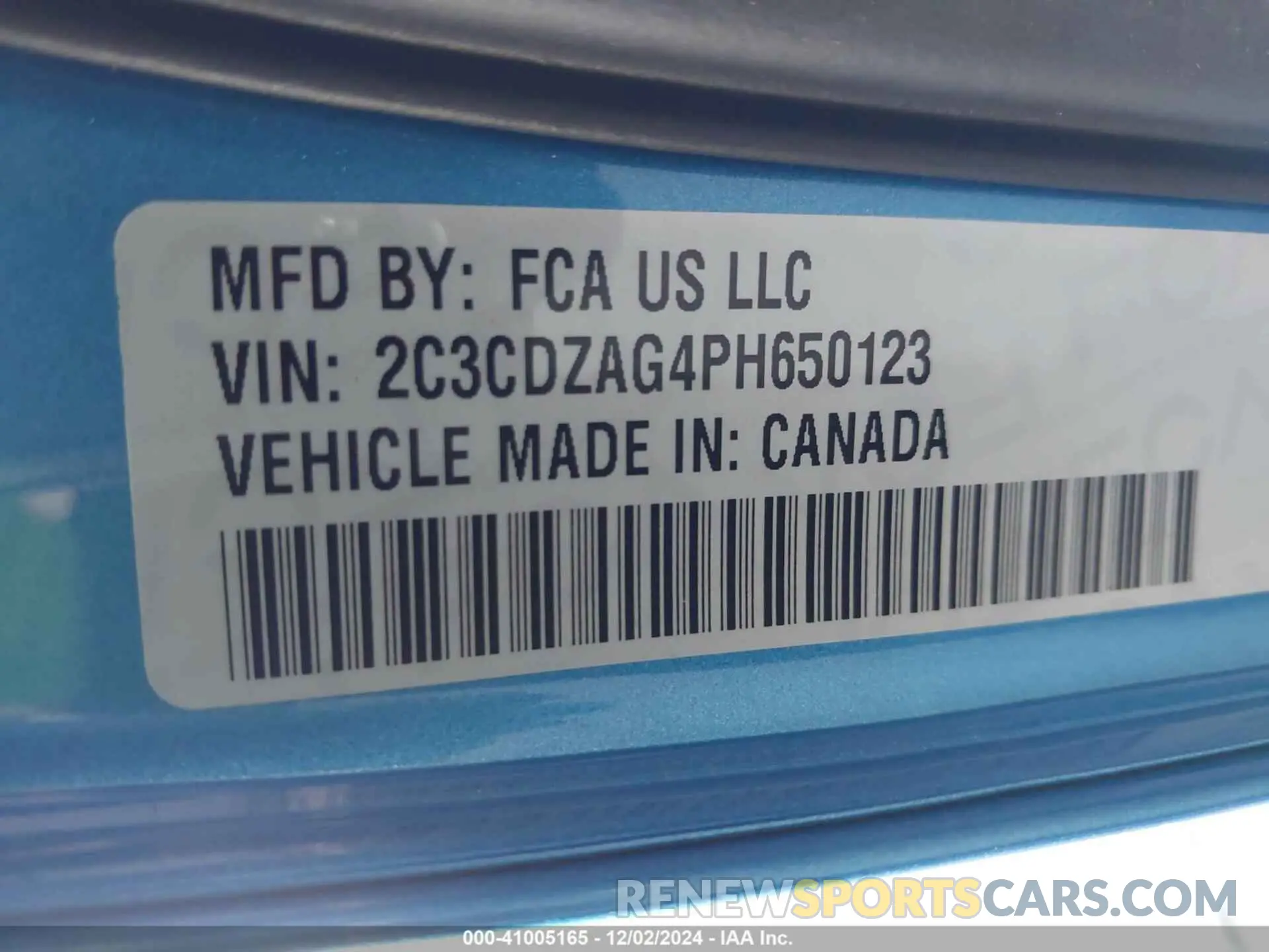 9 Фотография поврежденного автомобиля 2C3CDZAG4PH650123 DODGE CHALLENGER 2023