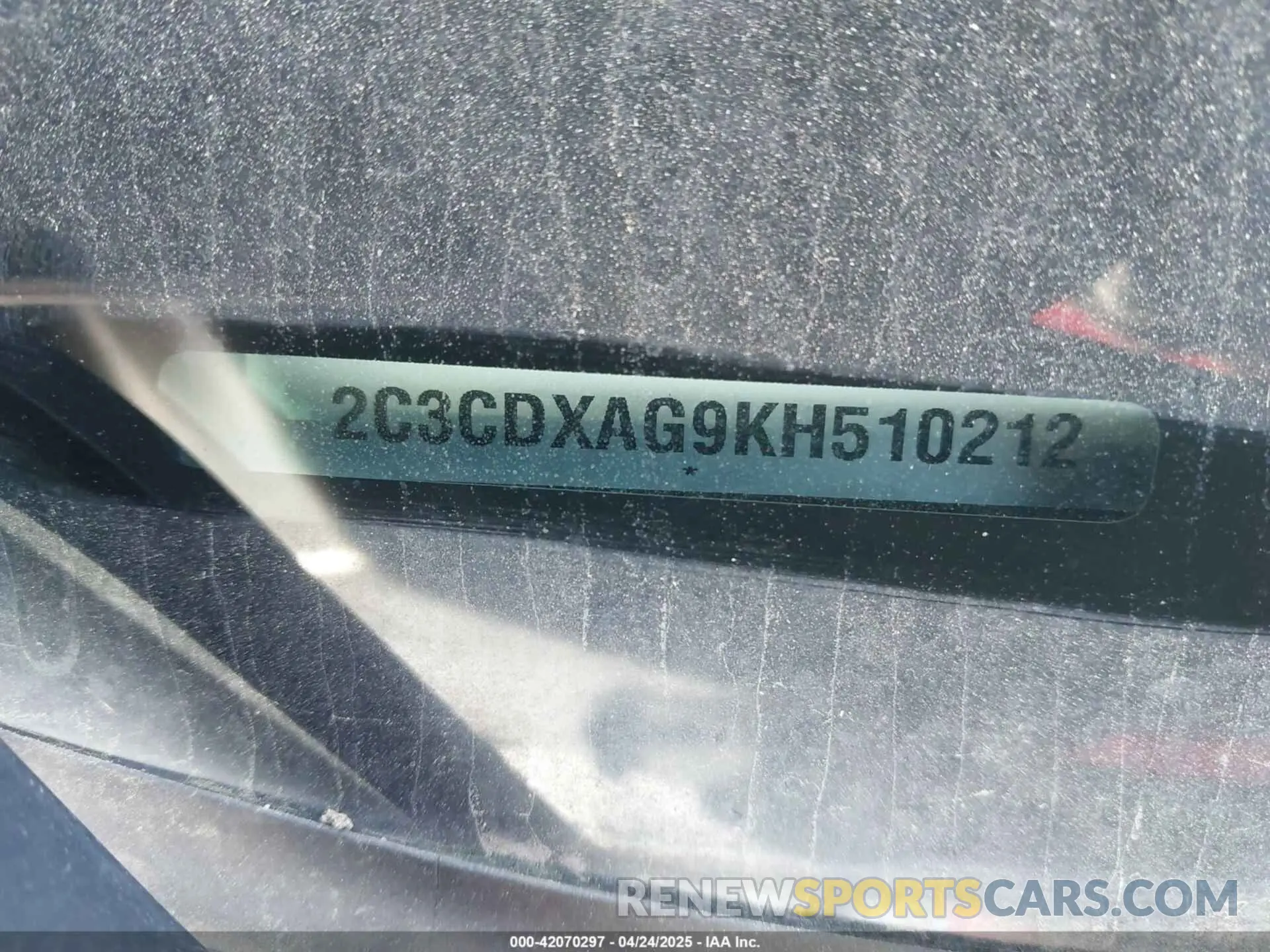 9 Photograph of a damaged car 2C3CDXAG9KH510212 DODGE CHARGER 2019