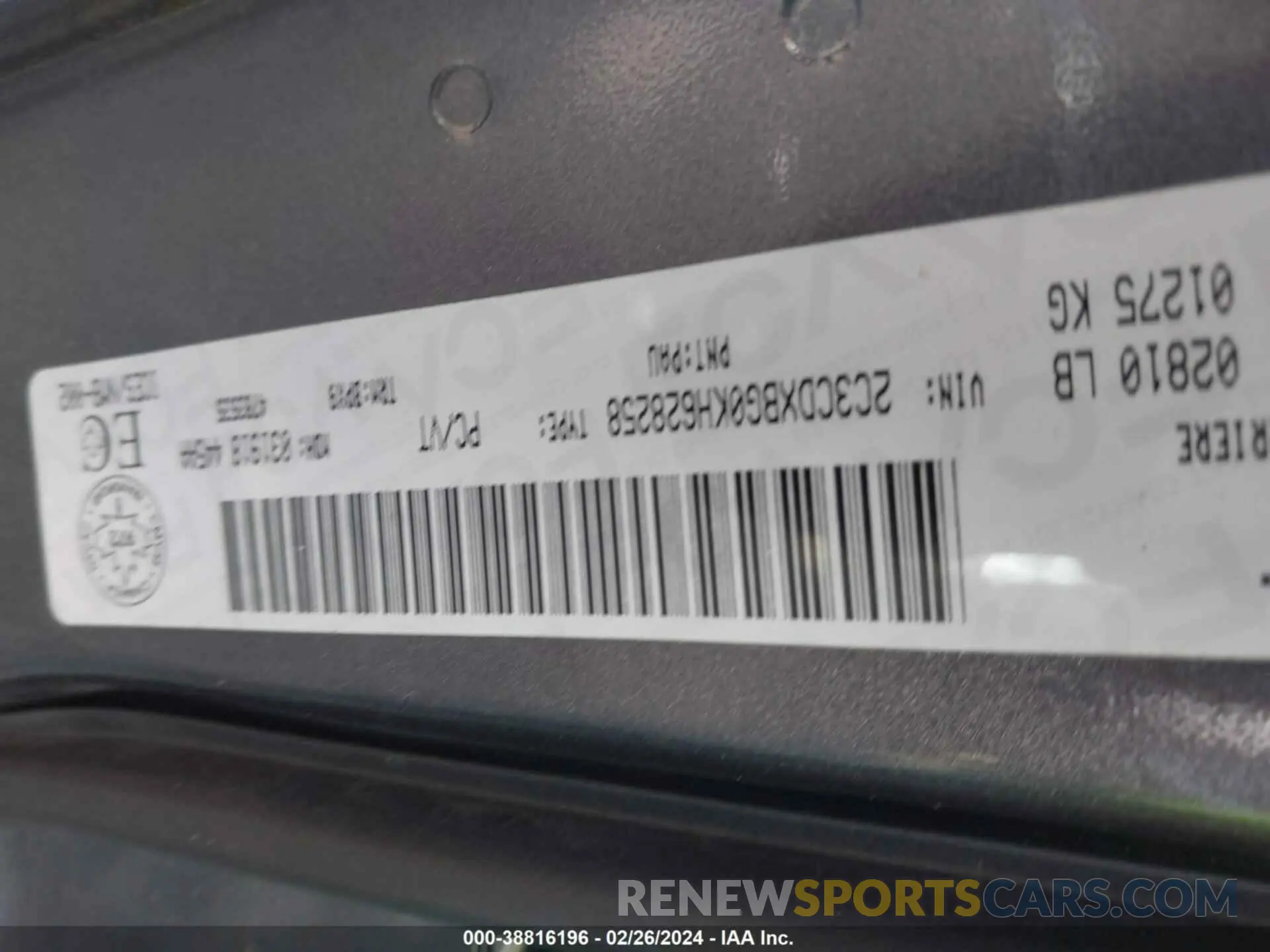 9 Photograph of a damaged car 2C3CDXBG0KH628258 DODGE CHARGER 2019