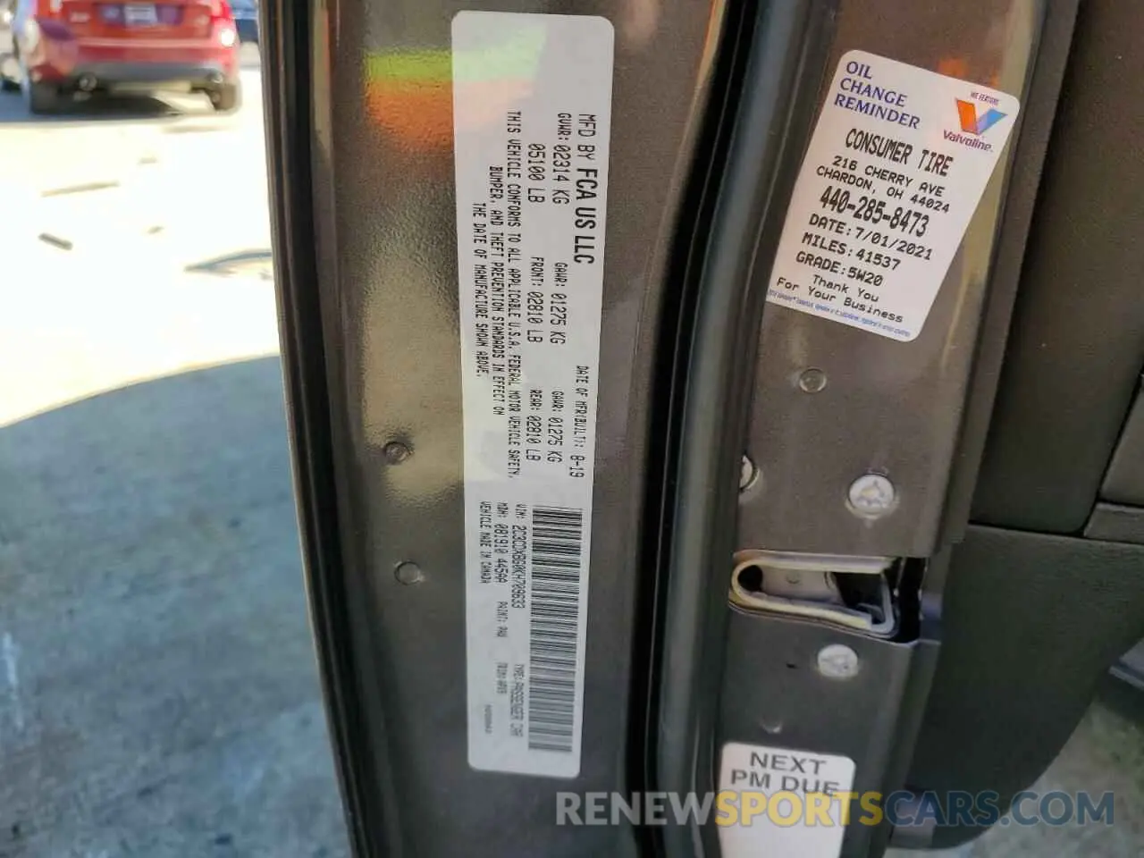 14 Фотография поврежденного автомобиля 2C3CDXBG0KH709633 DODGE CHARGER 2019