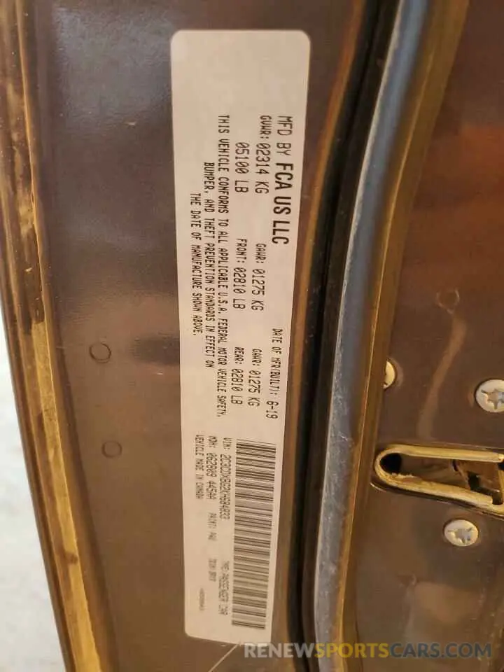 14 Photograph of a damaged car 2C3CDXBG2KH684833 DODGE CHARGER 2019