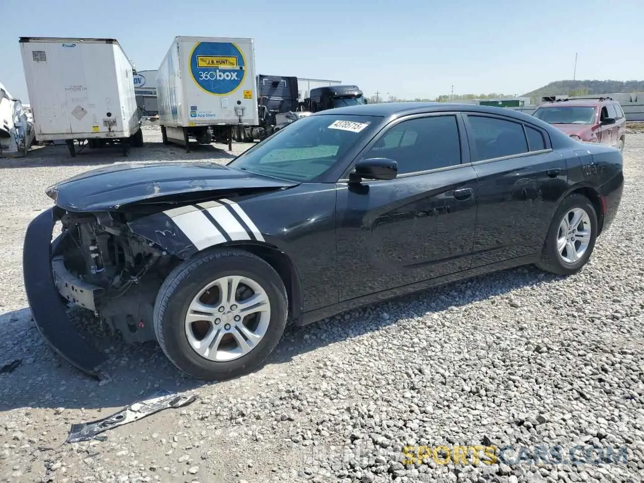 1 Photograph of a damaged car 2C3CDXBG3KH707875 DODGE CHARGER 2019