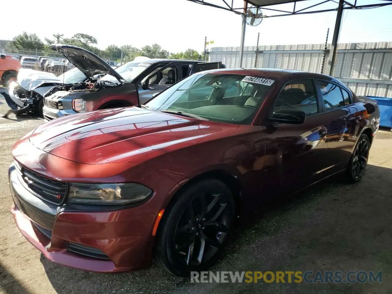 1 Photograph of a damaged car 2C3CDXBG4KH650800 DODGE CHARGER 2019