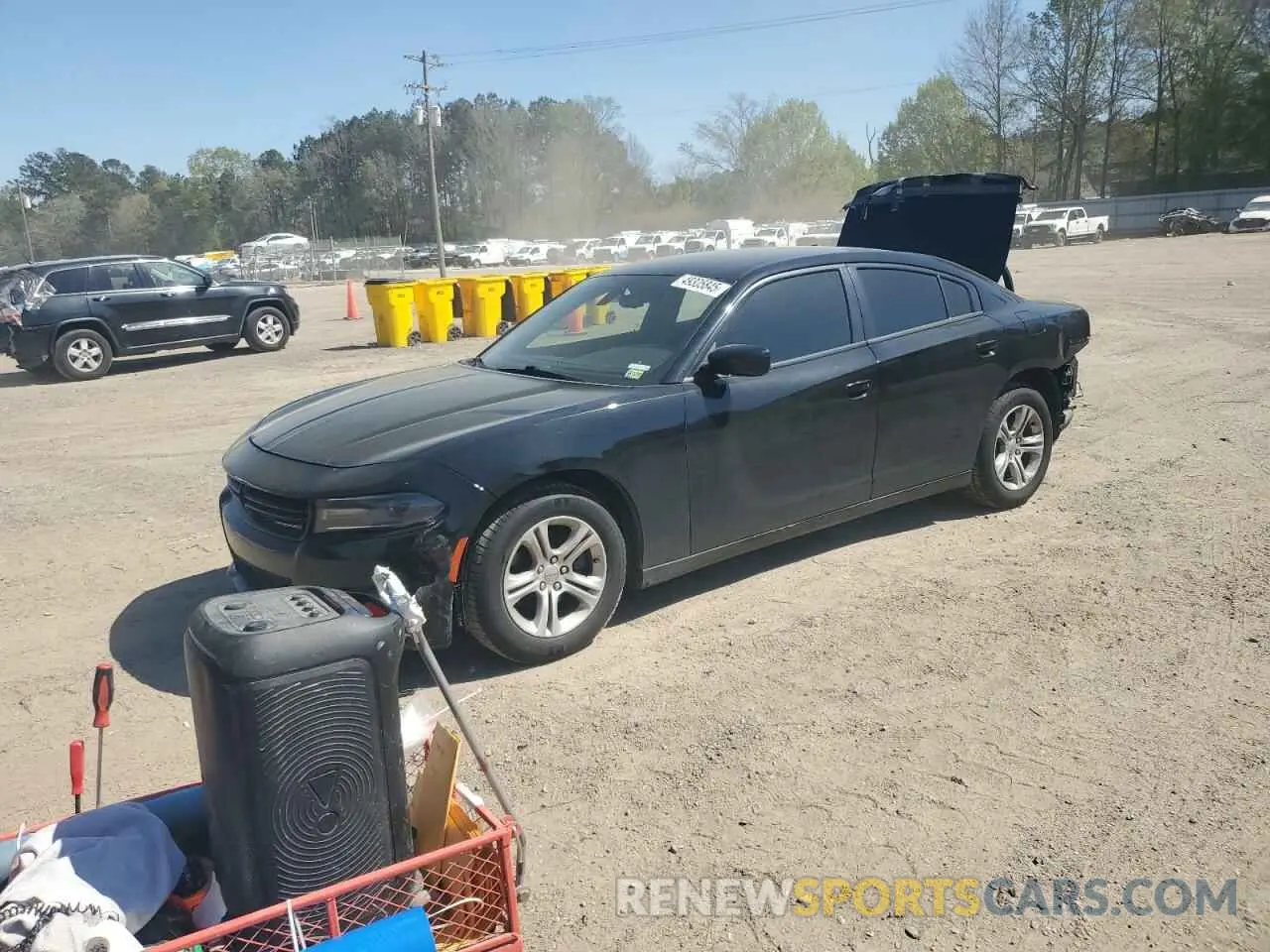 1 Photograph of a damaged car 2C3CDXBG9KH640196 DODGE CHARGER 2019