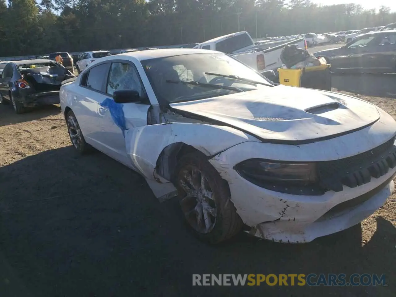 1 Photograph of a damaged car 2C3CDXBGXKH722082 DODGE CHARGER 2019