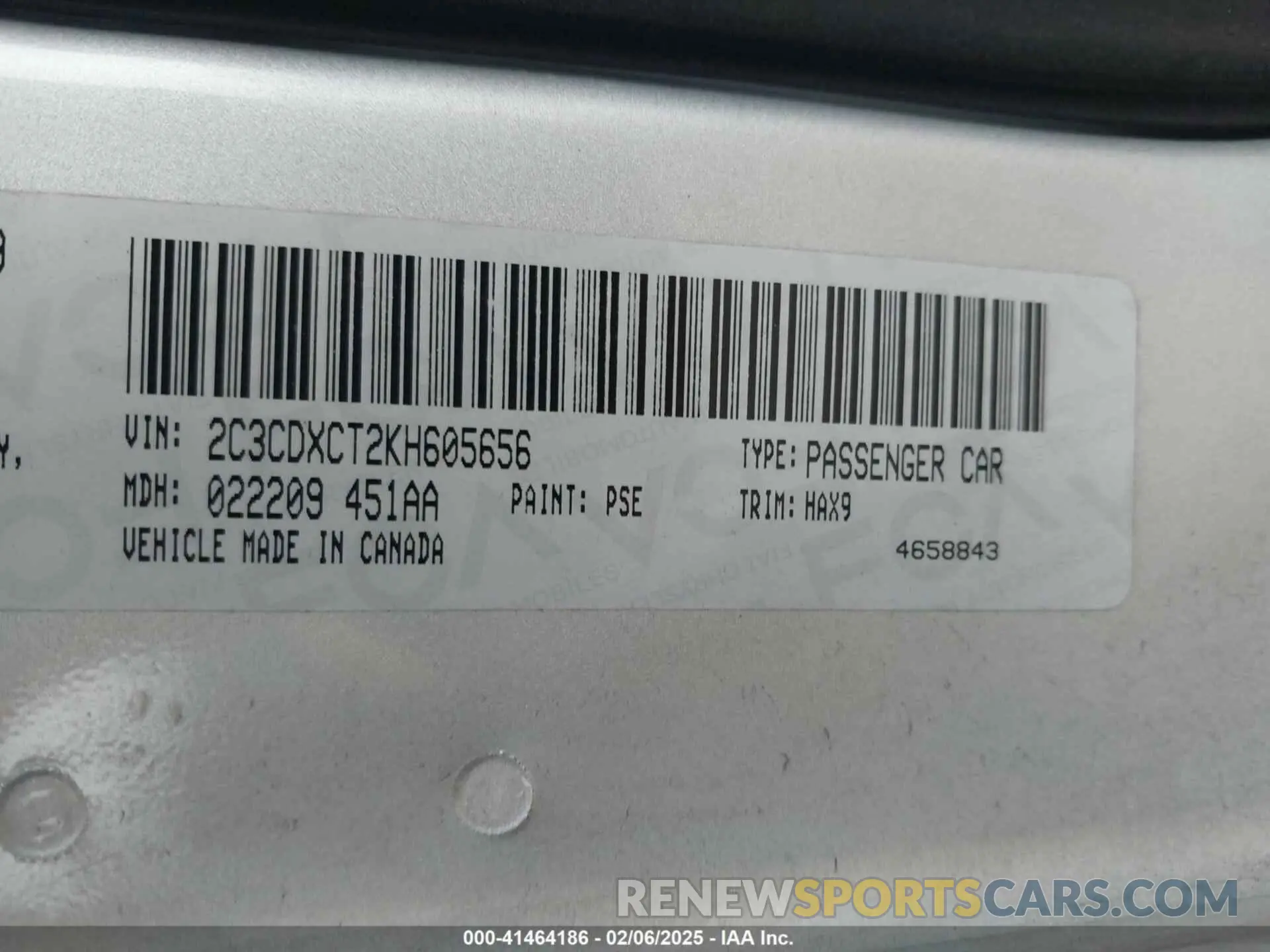 9 Фотография поврежденного автомобиля 2C3CDXCT2KH605656 DODGE CHARGER 2019