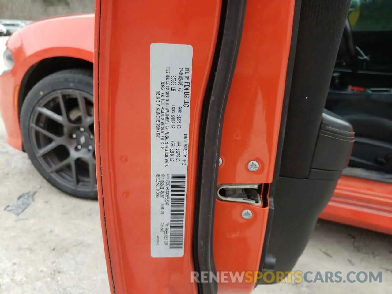 14 Photograph of a damaged car 2C3CDXCT3KH730147 DODGE CHARGER 2019