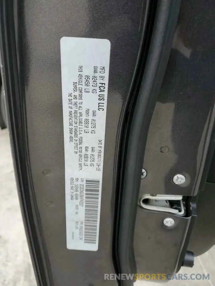 12 Photograph of a damaged car 2C3CDXGJ5KH742227 DODGE CHARGER 2019