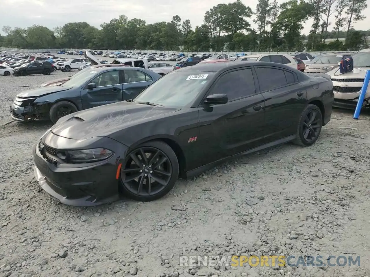 1 Photograph of a damaged car 2C3CDXGJ7KH697176 DODGE CHARGER 2019