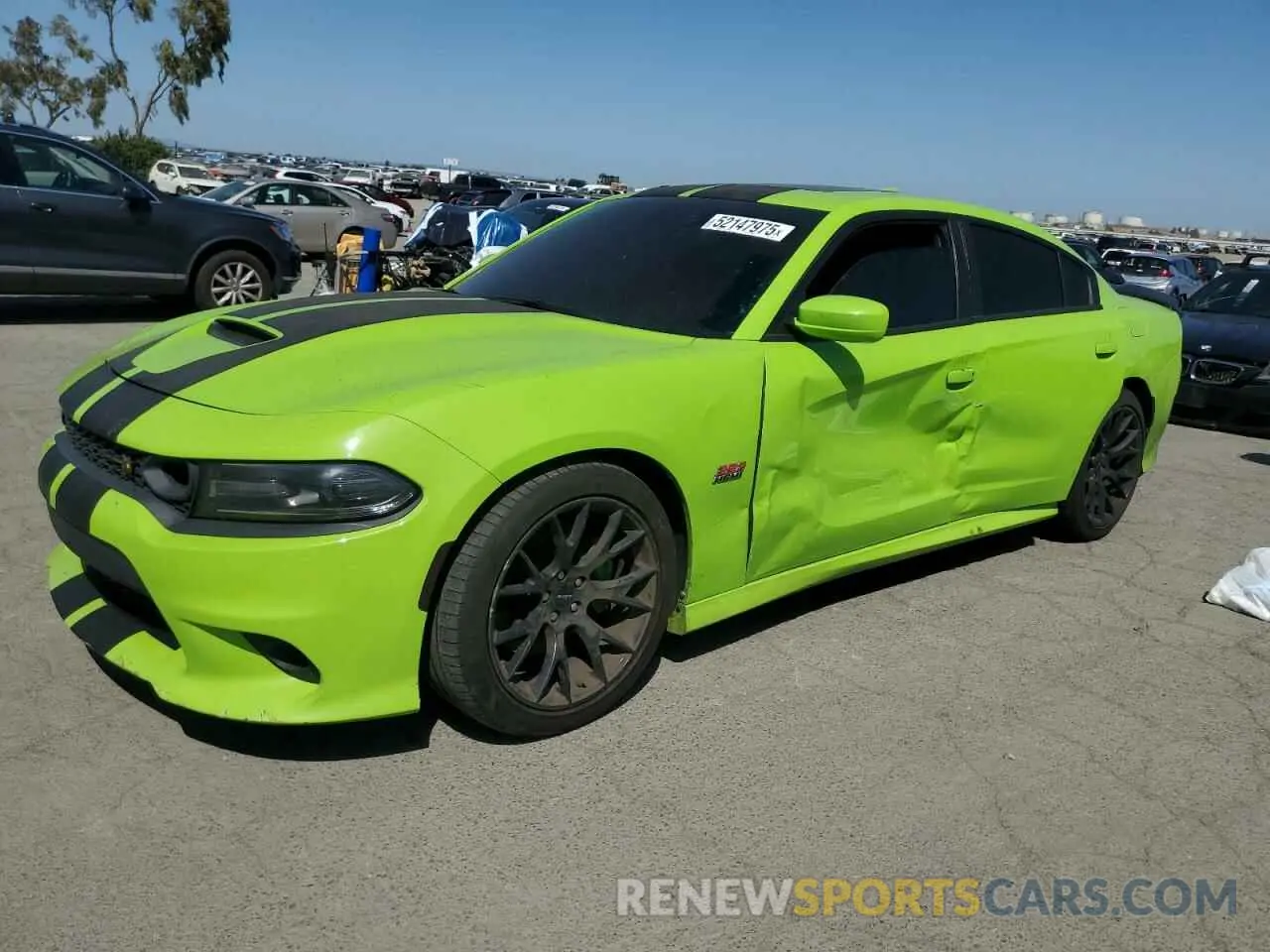 1 Photograph of a damaged car 2C3CDXGJ8KH716088 DODGE CHARGER 2019