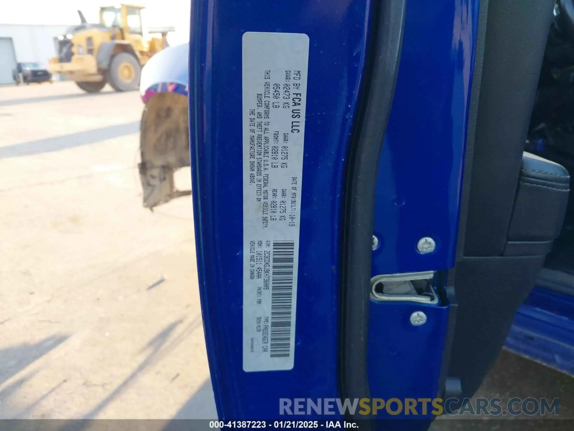 9 Photograph of a damaged car 2C3CDXGJ9KH736009 DODGE CHARGER 2019