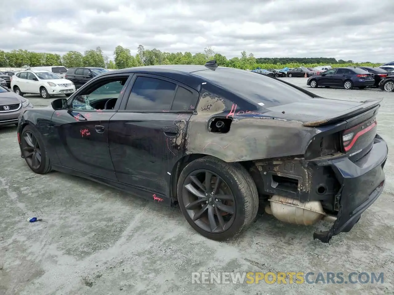 2 Фотография поврежденного автомобиля 2C3CDXHG3KH627080 DODGE CHARGER 2019