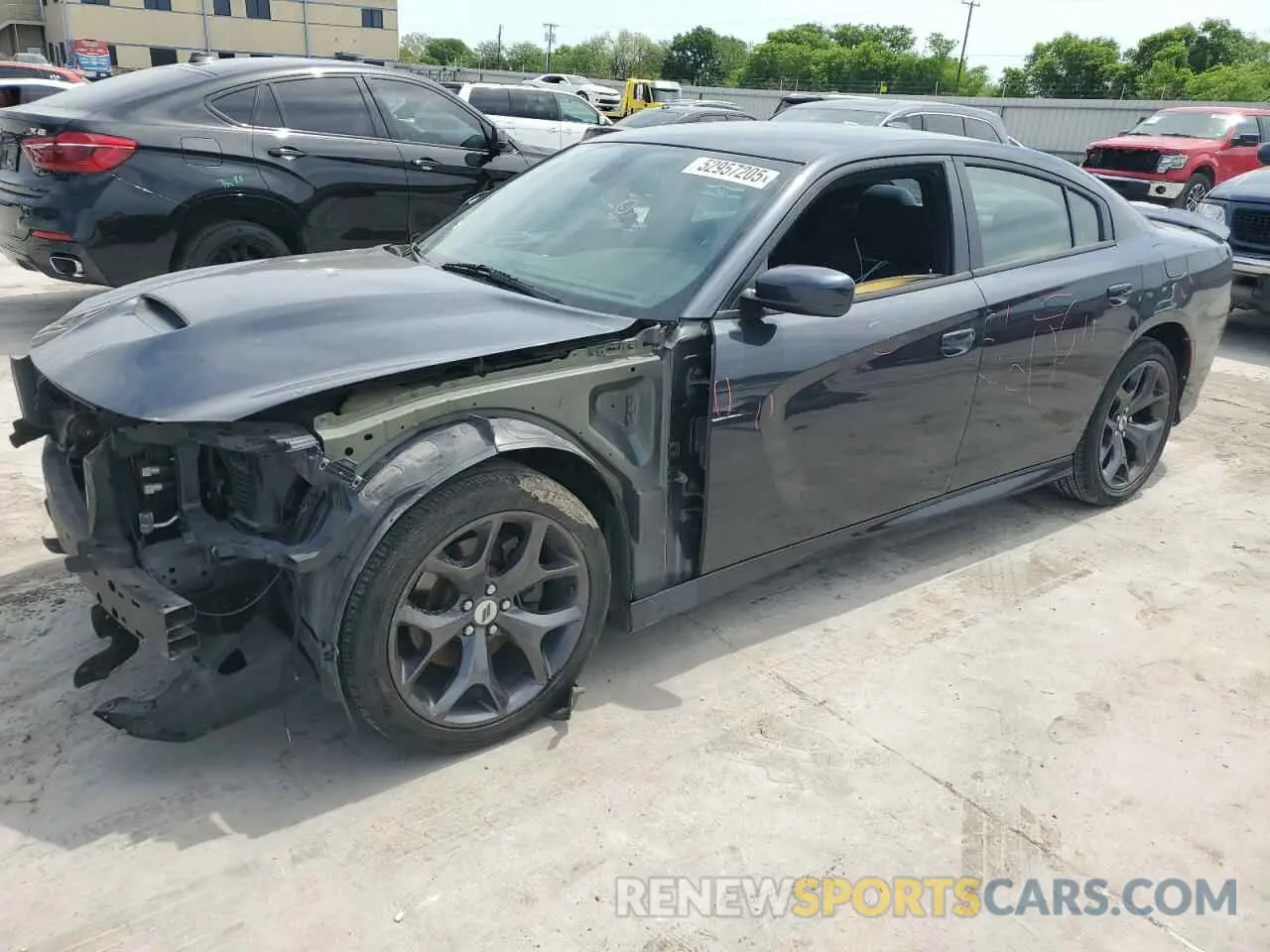 1 Photograph of a damaged car 2C3CDXHG5KH561129 DODGE CHARGER 2019