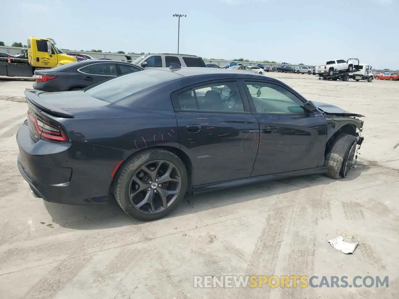 3 Photograph of a damaged car 2C3CDXHG5KH561129 DODGE CHARGER 2019