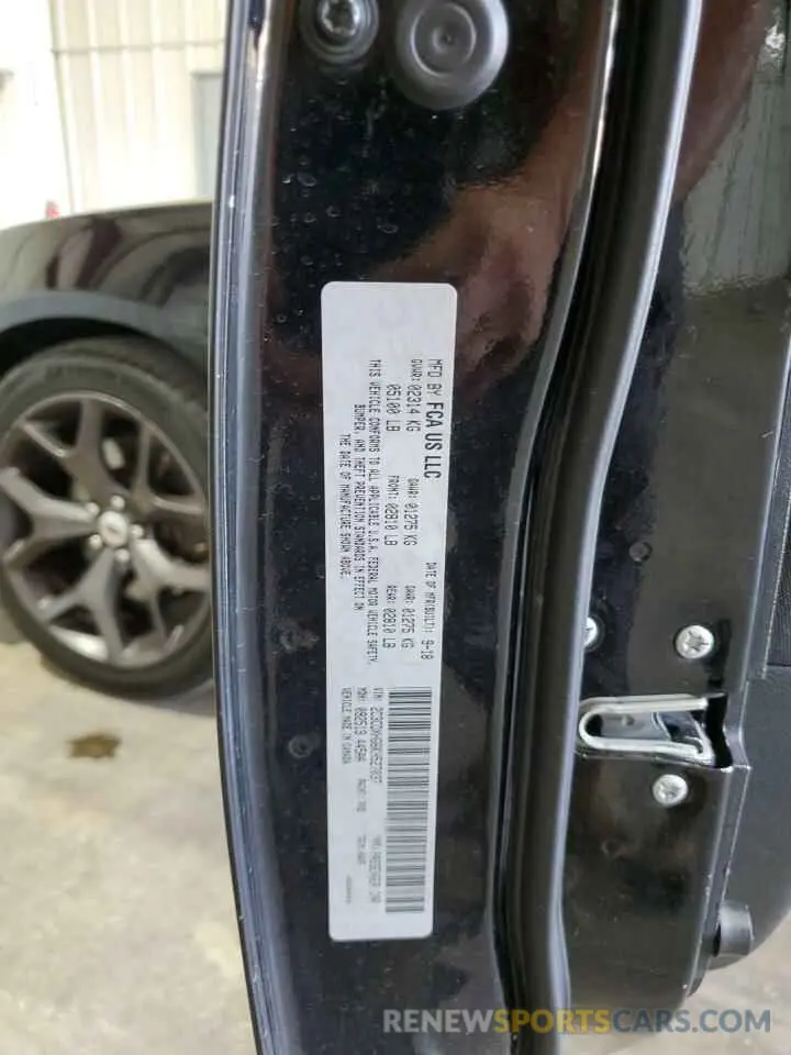 12 Photograph of a damaged car 2C3CDXHG6KH527037 DODGE CHARGER 2019