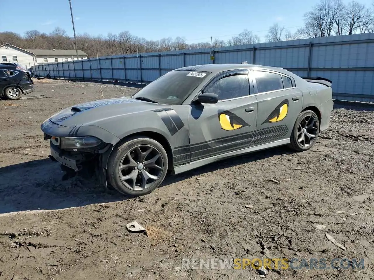 1 Photograph of a damaged car 2C3CDXHG6KH583995 DODGE CHARGER 2019