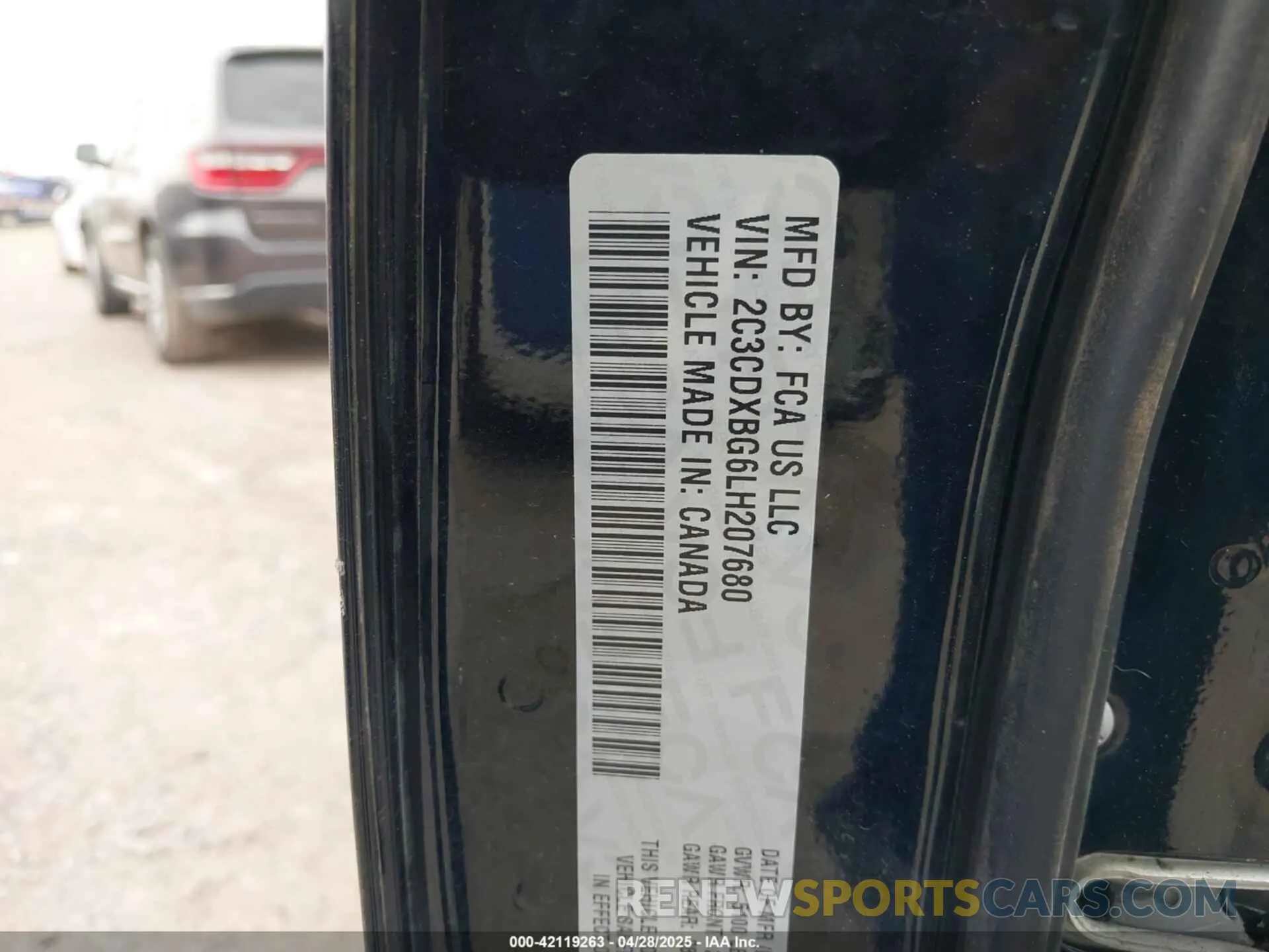 9 Photograph of a damaged car 2C3CDXBG6LH207680 DODGE CHARGER 2020