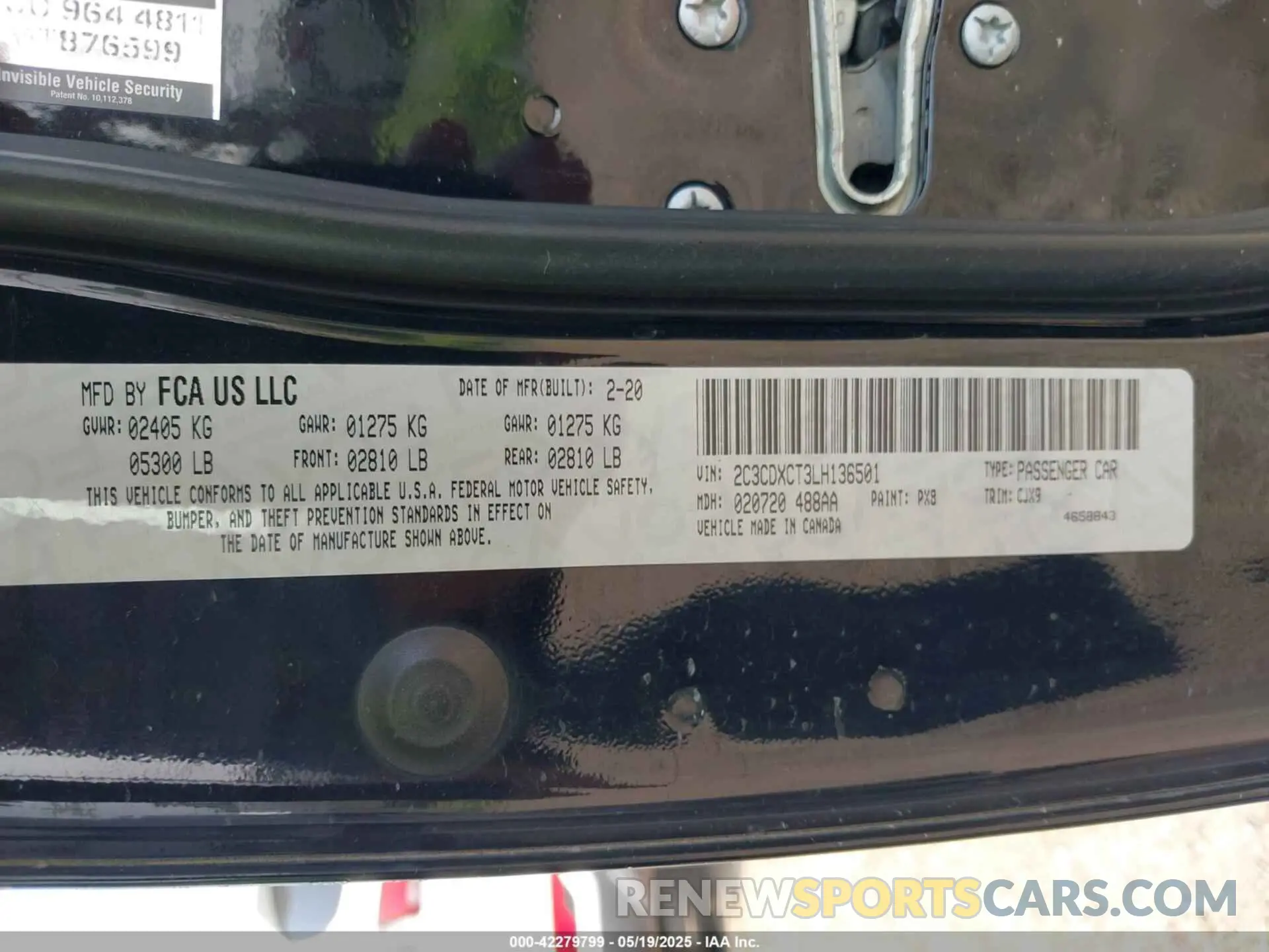 9 Photograph of a damaged car 2C3CDXCT3LH136501 DODGE CHARGER 2020
