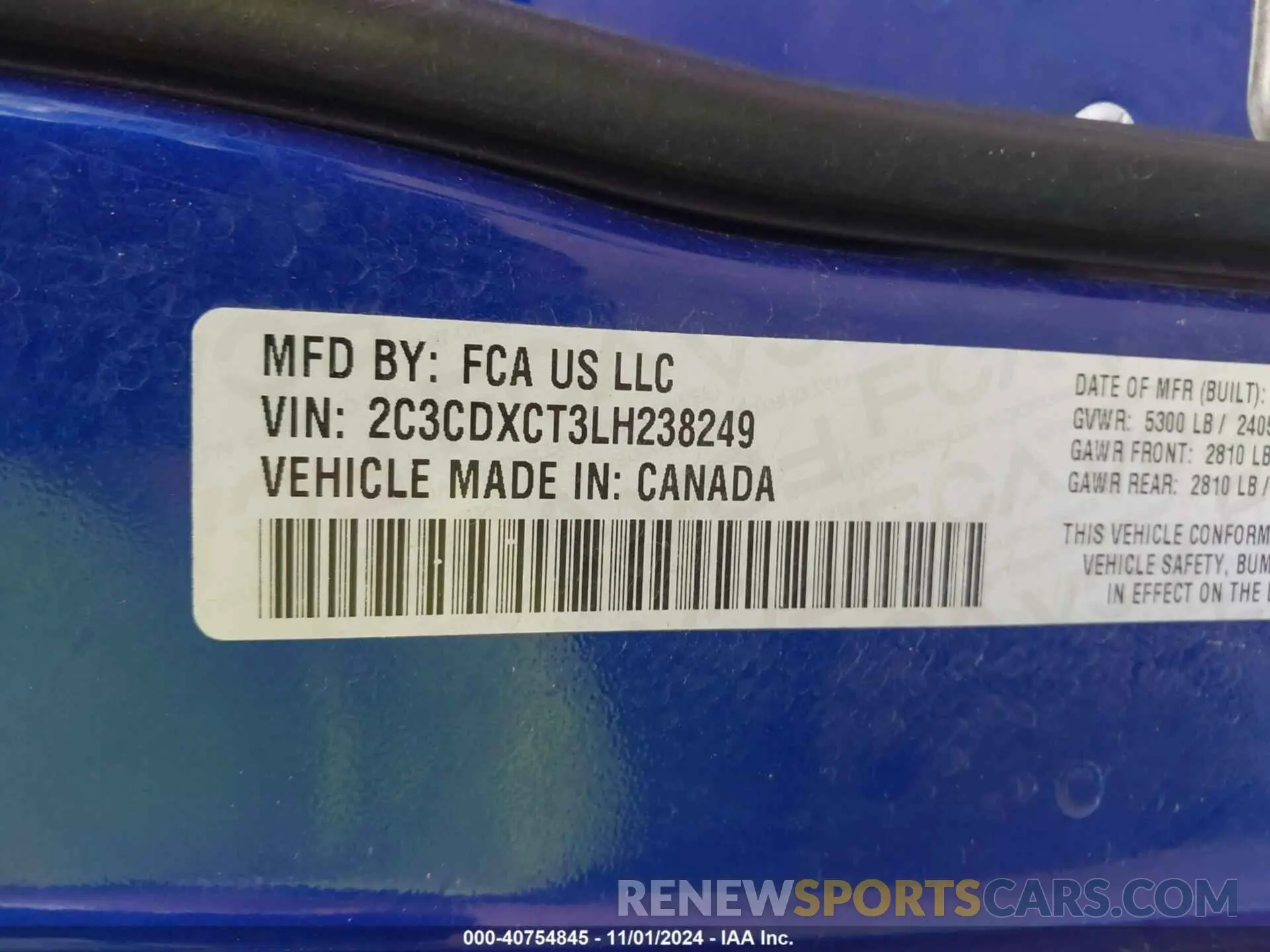 9 Фотография поврежденного автомобиля 2C3CDXCT3LH238249 DODGE CHARGER 2020