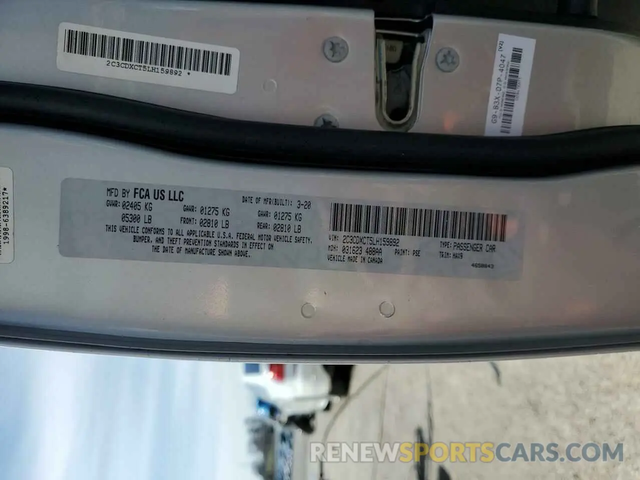 12 Фотография поврежденного автомобиля 2C3CDXCT5LH159892 DODGE CHARGER 2020