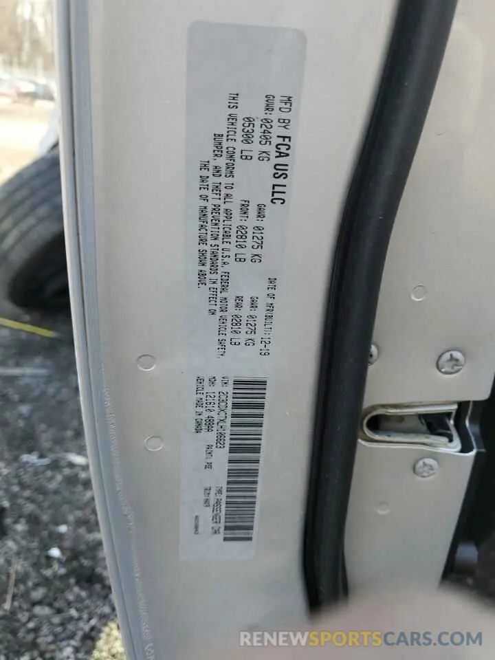14 Photograph of a damaged car 2C3CDXCTXLH106623 DODGE CHARGER 2020