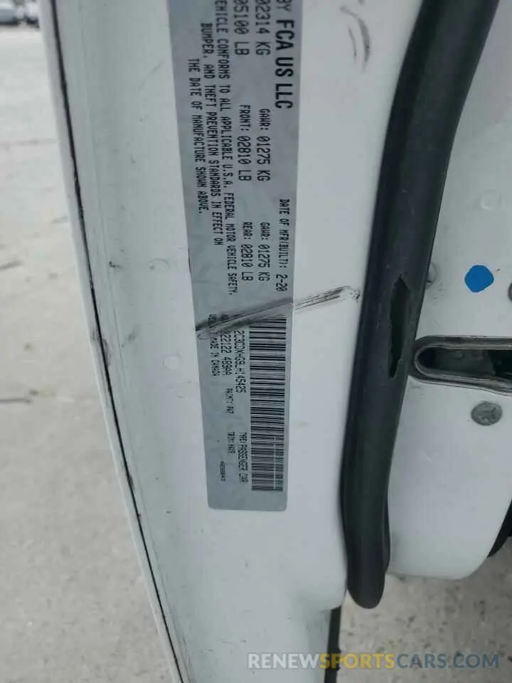 12 Фотография поврежденного автомобиля 2C3CDXHG9LH145425 DODGE CHARGER 2020