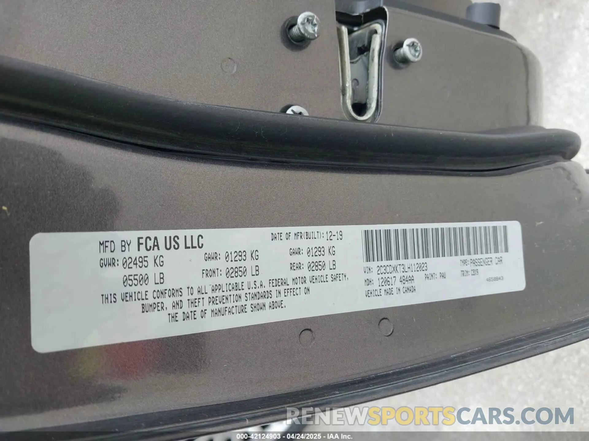 9 Фотография поврежденного автомобиля 2C3CDXKT3LH112023 DODGE CHARGER 2020