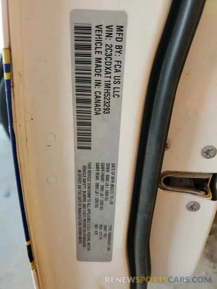 13 Фотография поврежденного автомобиля 2C3CDXAT1MH523293 DODGE CHARGER 2021