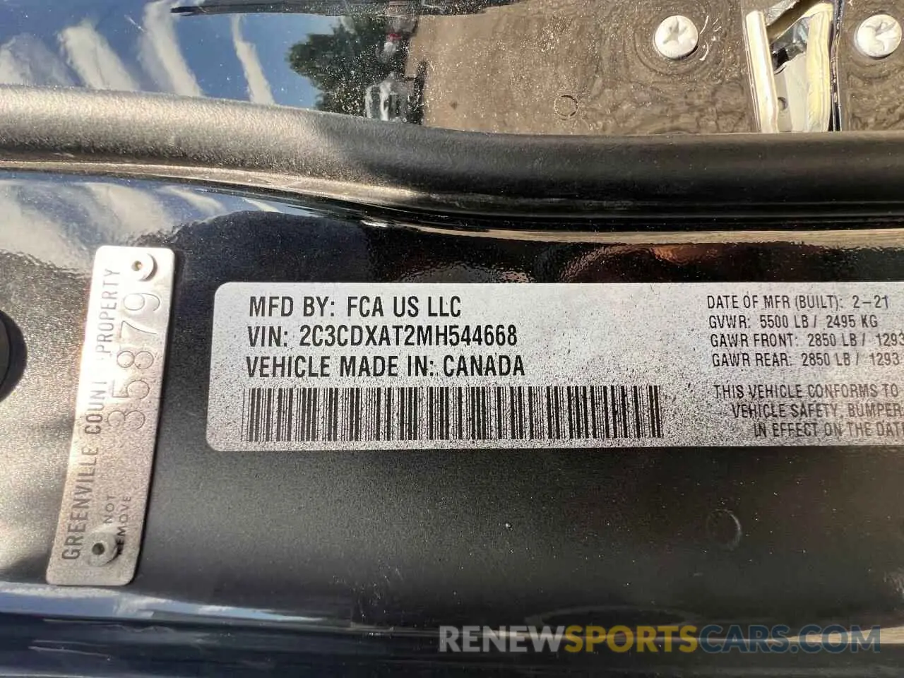 10 Photograph of a damaged car 2C3CDXAT2MH544668 DODGE CHARGER 2021