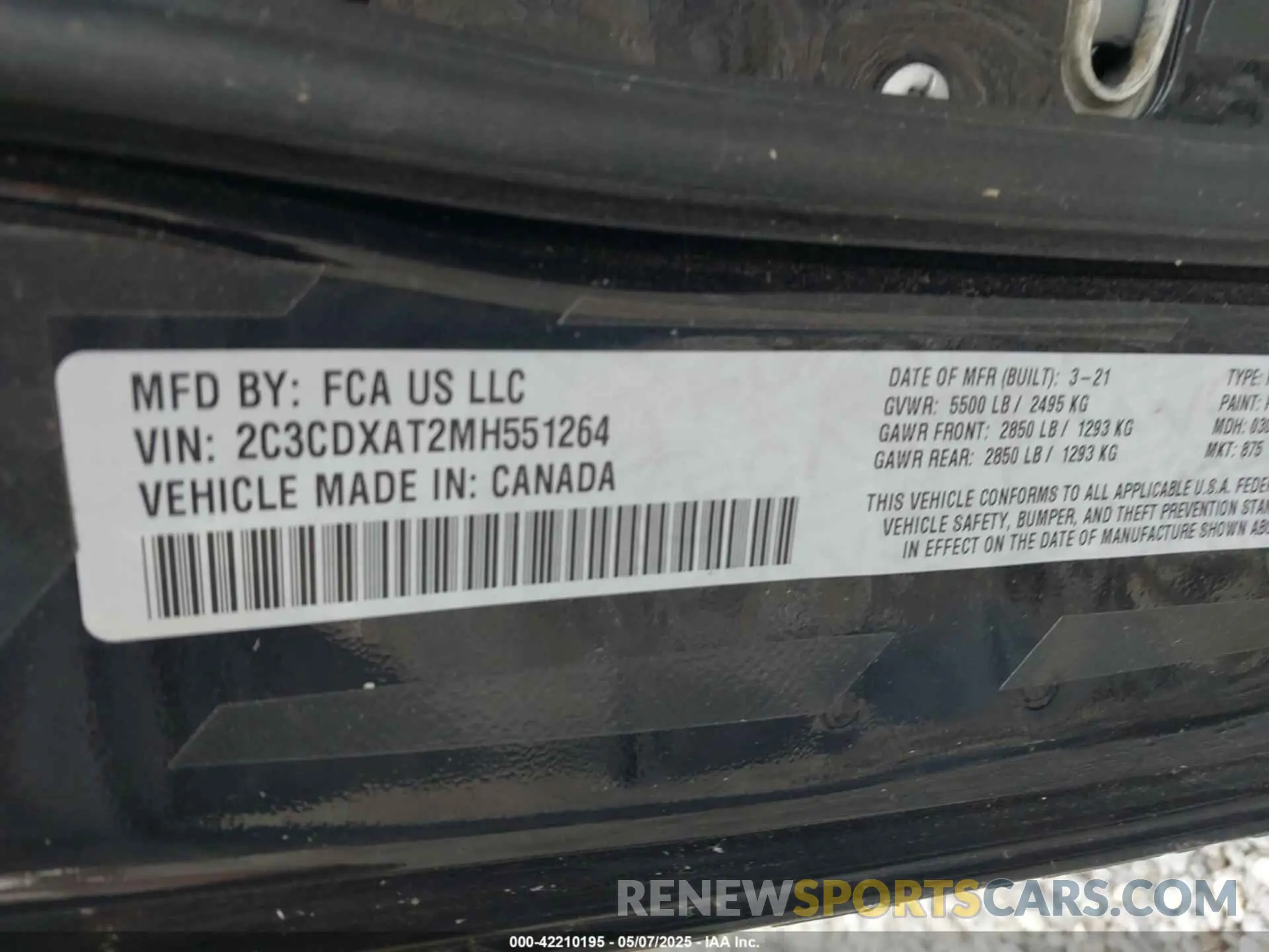 9 Фотография поврежденного автомобиля 2C3CDXAT2MH551264 DODGE CHARGER 2021