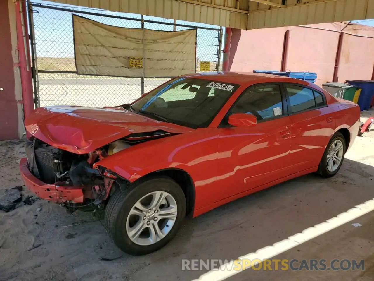 1 Photograph of a damaged car 2C3CDXBG1MH639045 DODGE CHARGER 2021