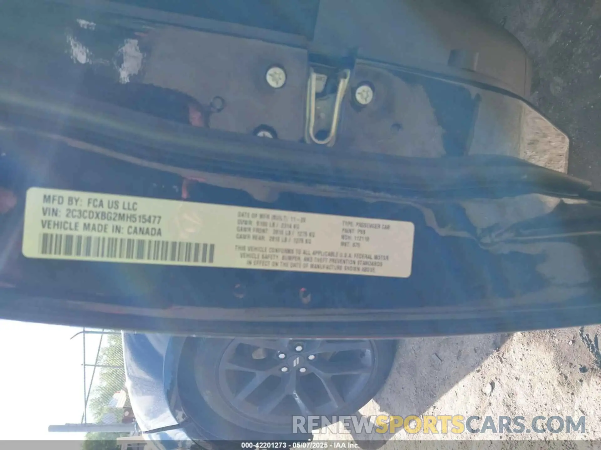 9 Фотография поврежденного автомобиля 2C3CDXBG2MH515477 DODGE CHARGER 2021