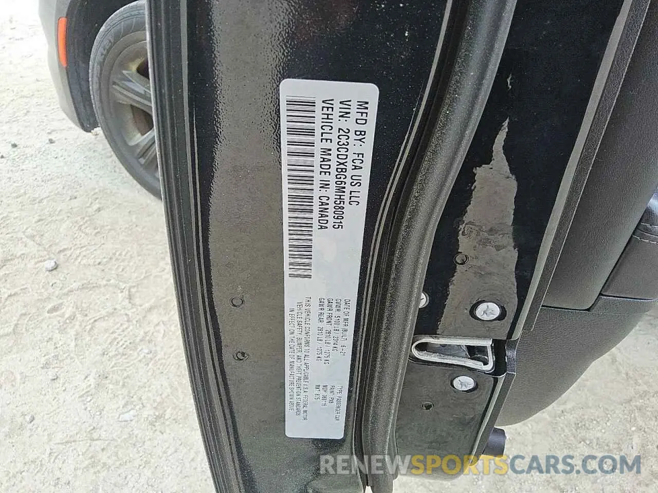 12 Photograph of a damaged car 2C3CDXBG6MH580915 DODGE CHARGER 2021