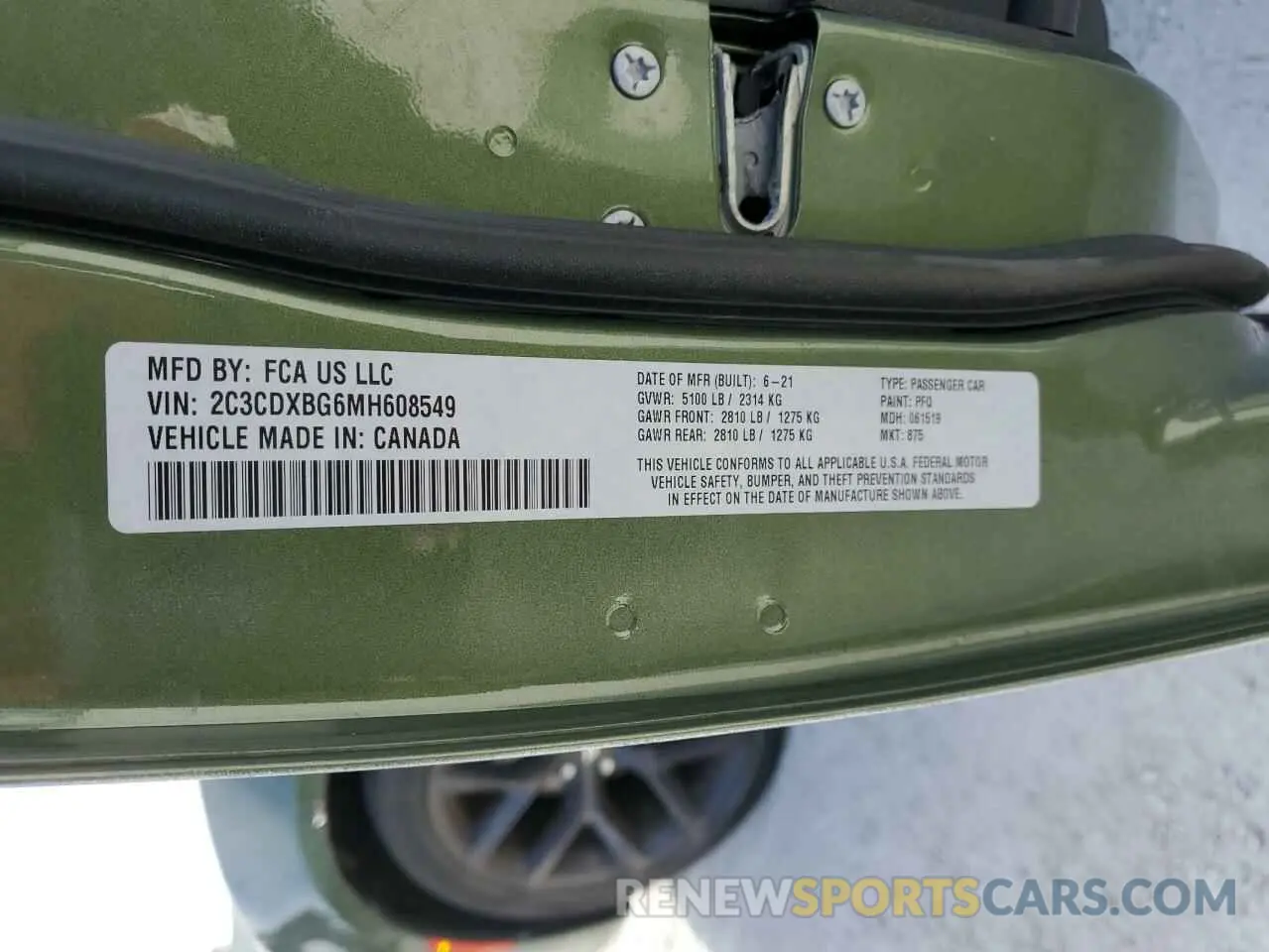 14 Photograph of a damaged car 2C3CDXBG6MH608549 DODGE CHARGER 2021