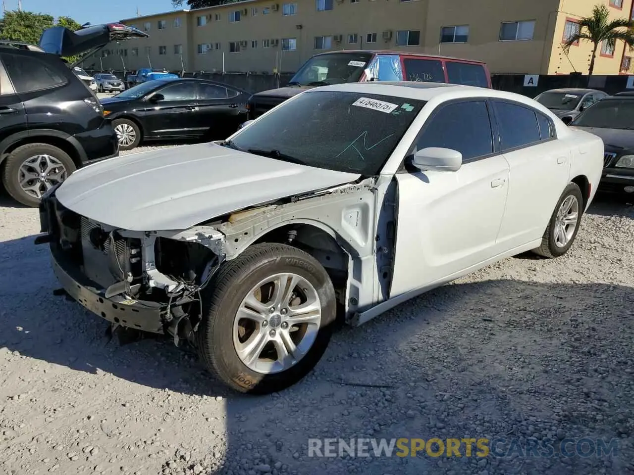 1 Photograph of a damaged car 2C3CDXBG7MH548104 DODGE CHARGER 2021