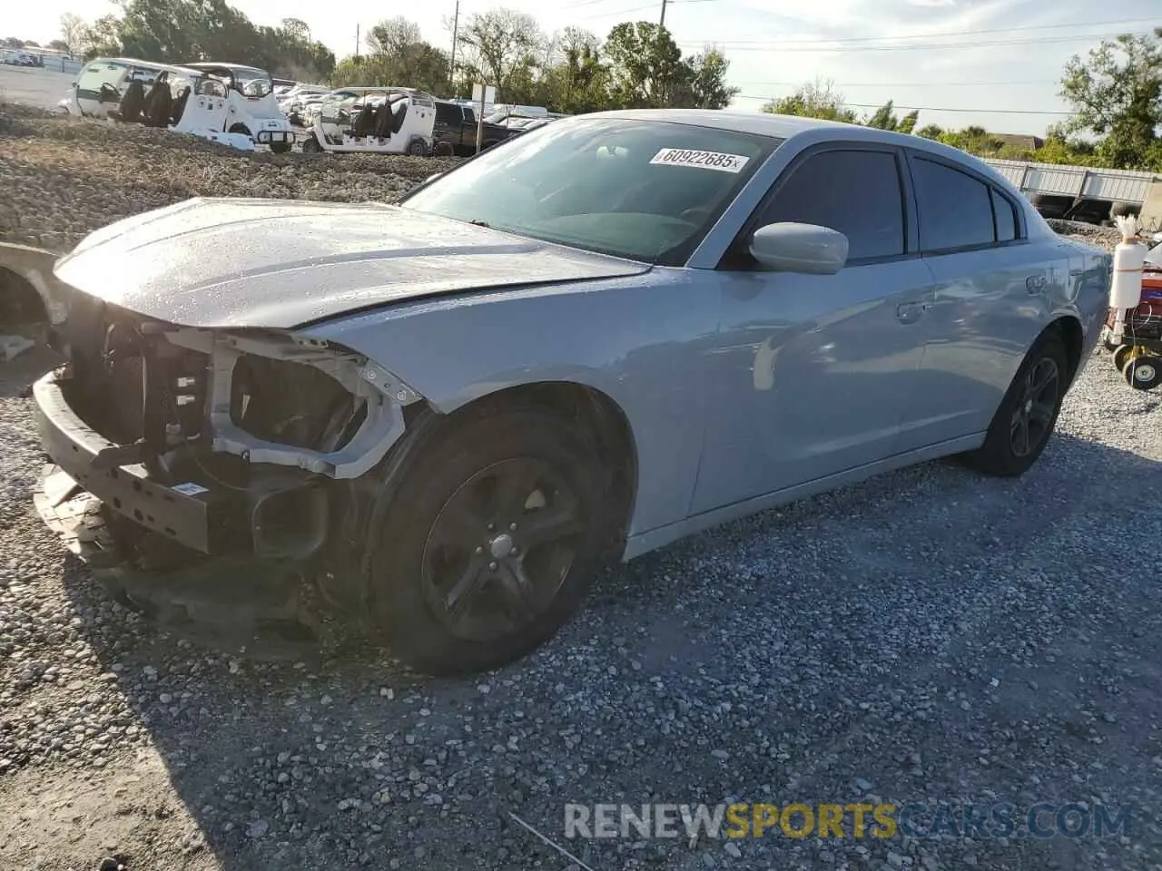 1 Photograph of a damaged car 2C3CDXBG9MH671127 DODGE CHARGER 2021