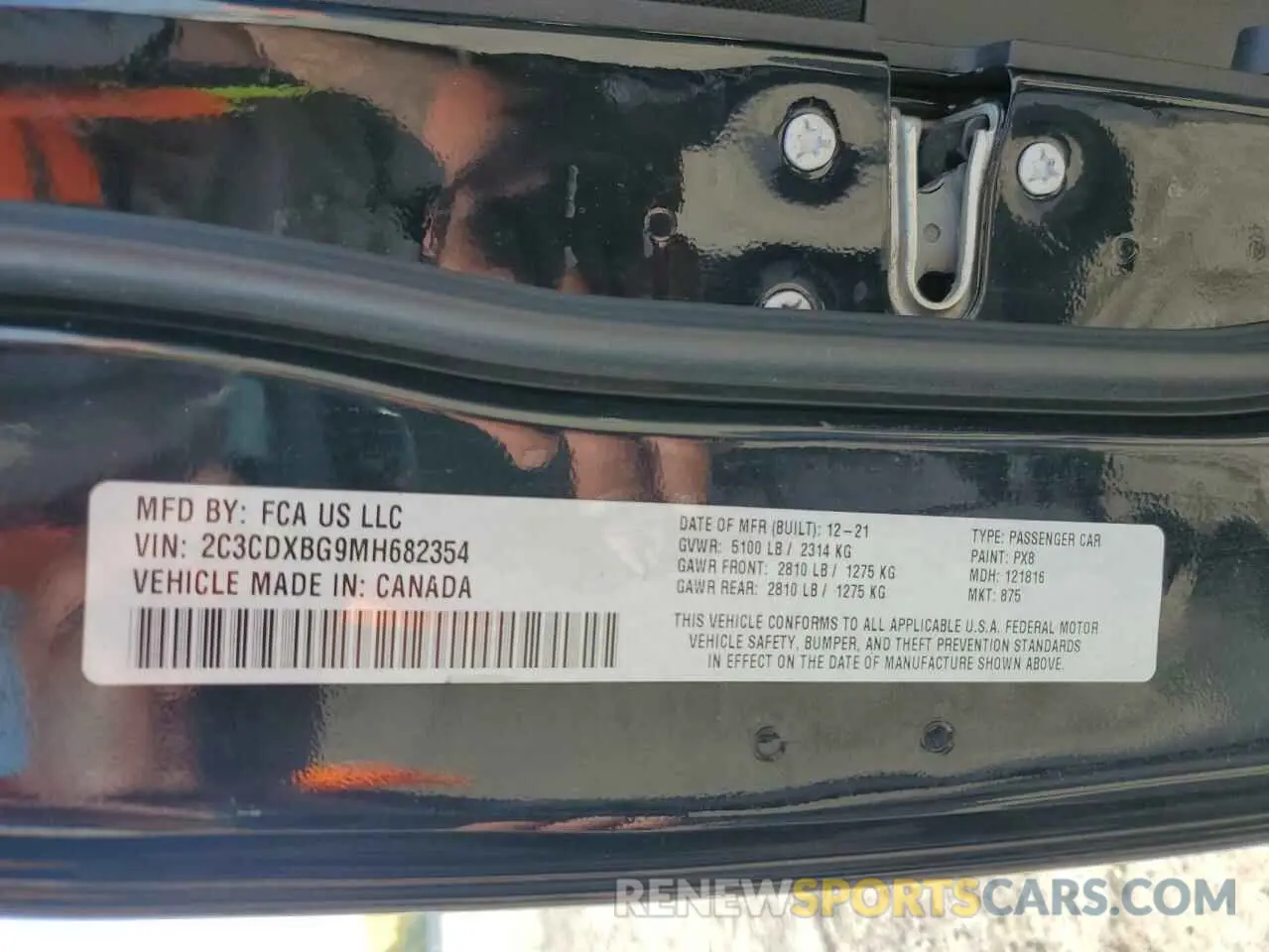 14 Photograph of a damaged car 2C3CDXBG9MH682354 DODGE CHARGER 2021