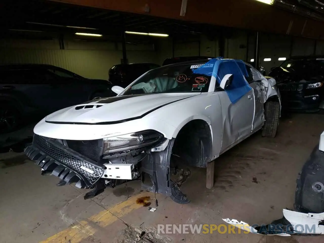 1 Photograph of a damaged car 2C3CDXCT4MH682421 DODGE CHARGER 2021